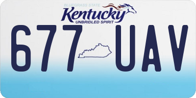 KY license plate 677UAV