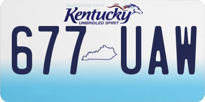 KY license plate 677UAW