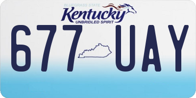 KY license plate 677UAY