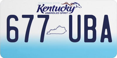 KY license plate 677UBA