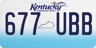 KY license plate 677UBB