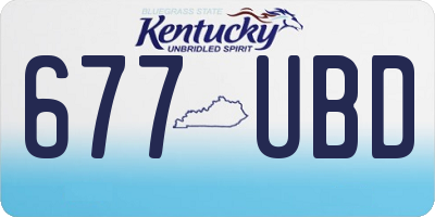 KY license plate 677UBD