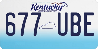KY license plate 677UBE