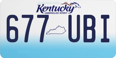 KY license plate 677UBI