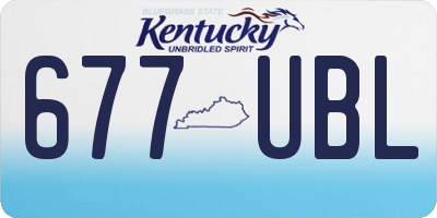 KY license plate 677UBL