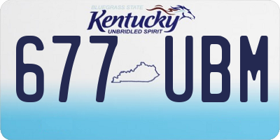 KY license plate 677UBM