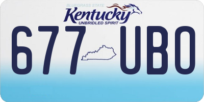 KY license plate 677UBO
