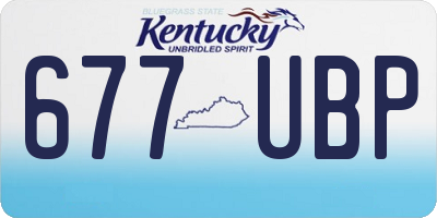 KY license plate 677UBP