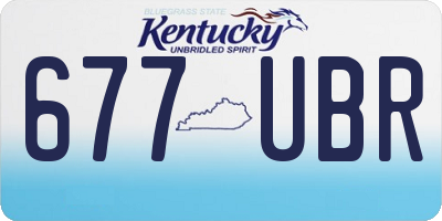 KY license plate 677UBR