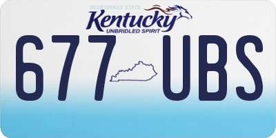 KY license plate 677UBS