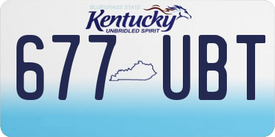 KY license plate 677UBT