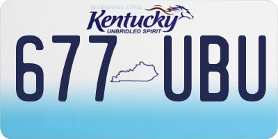 KY license plate 677UBU