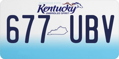 KY license plate 677UBV