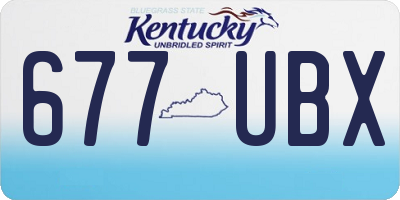 KY license plate 677UBX