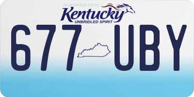 KY license plate 677UBY