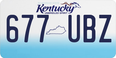 KY license plate 677UBZ