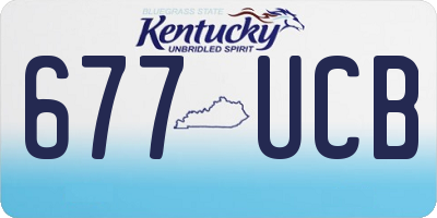 KY license plate 677UCB