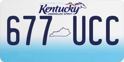 KY license plate 677UCC