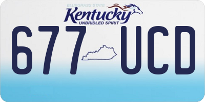 KY license plate 677UCD