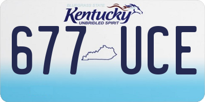 KY license plate 677UCE