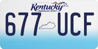 KY license plate 677UCF