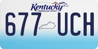 KY license plate 677UCH