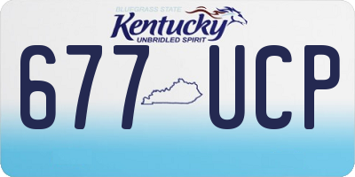 KY license plate 677UCP