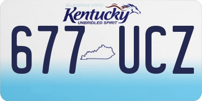 KY license plate 677UCZ