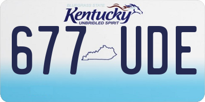 KY license plate 677UDE
