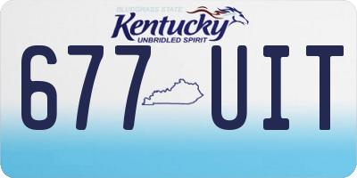 KY license plate 677UIT