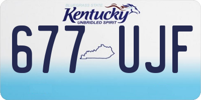 KY license plate 677UJF