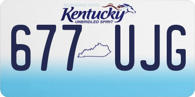 KY license plate 677UJG