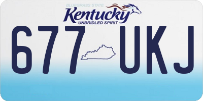 KY license plate 677UKJ