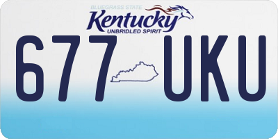KY license plate 677UKU