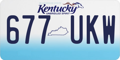 KY license plate 677UKW