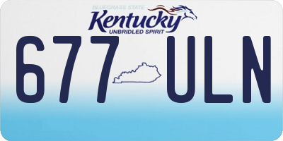 KY license plate 677ULN