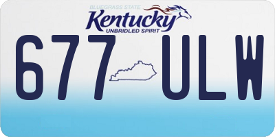 KY license plate 677ULW