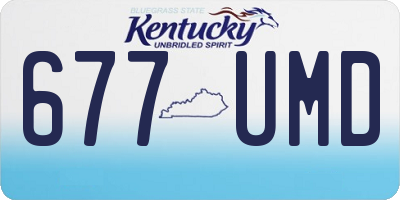 KY license plate 677UMD