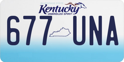 KY license plate 677UNA