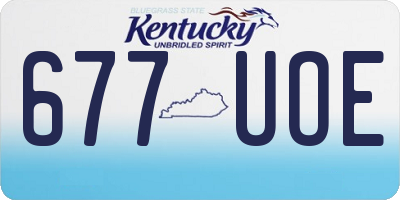 KY license plate 677UOE