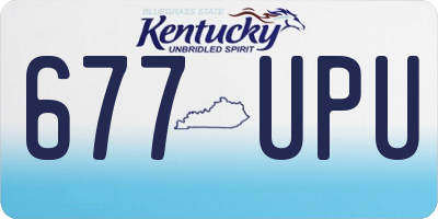 KY license plate 677UPU