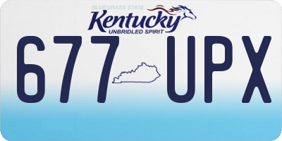 KY license plate 677UPX