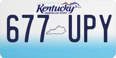 KY license plate 677UPY