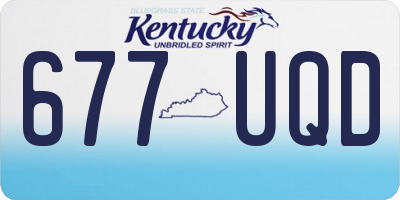KY license plate 677UQD