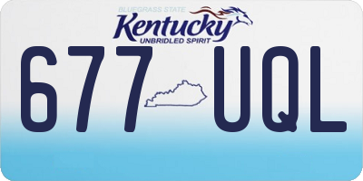 KY license plate 677UQL