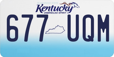 KY license plate 677UQM