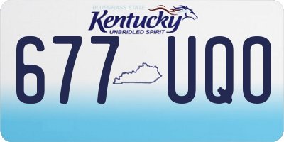 KY license plate 677UQO