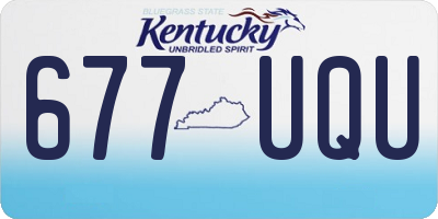 KY license plate 677UQU