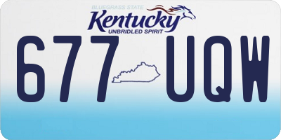 KY license plate 677UQW
