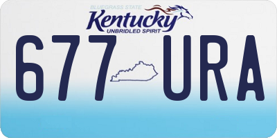 KY license plate 677URA
